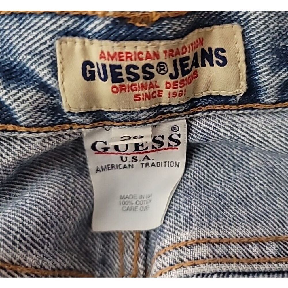 Guess Jeans Men's Size 28 Blue Button Fly  USA Demin Vintage T71 - Picture 10 of 16